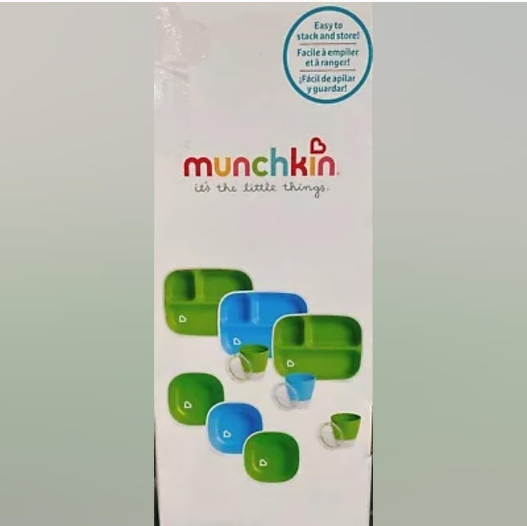 Foto 4 pulgar | Juego De Comedor Para Niños Pequeños Munchkin Splash De 9 Piezas Con Platos Y Cuencos - Venta Internacional.