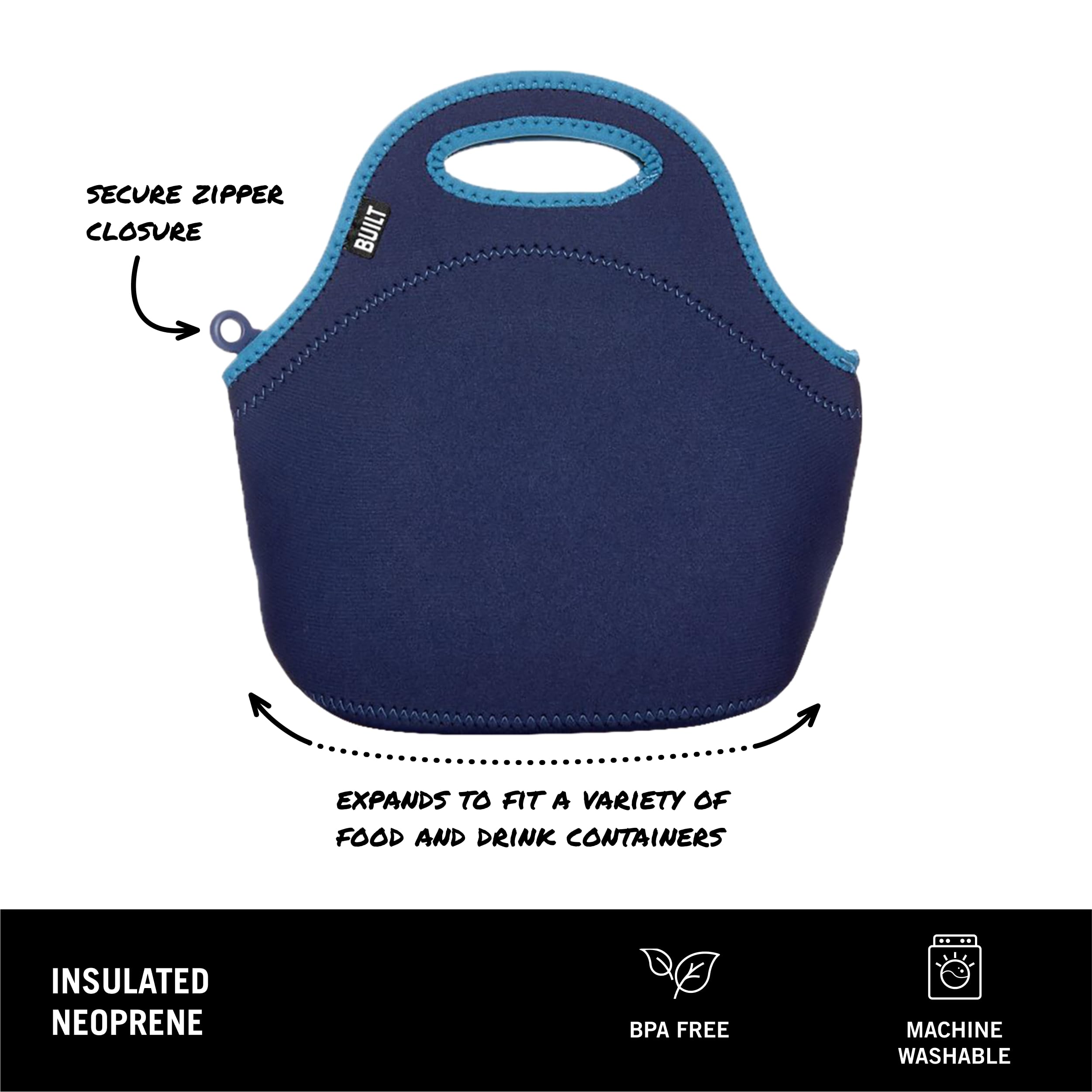 Foto 3 pulgar | Bolsa De Almuerzo Built Gourmet Getaway Con Aislamiento De Neopreno, Color Azul Celeste - Venta Internacional.