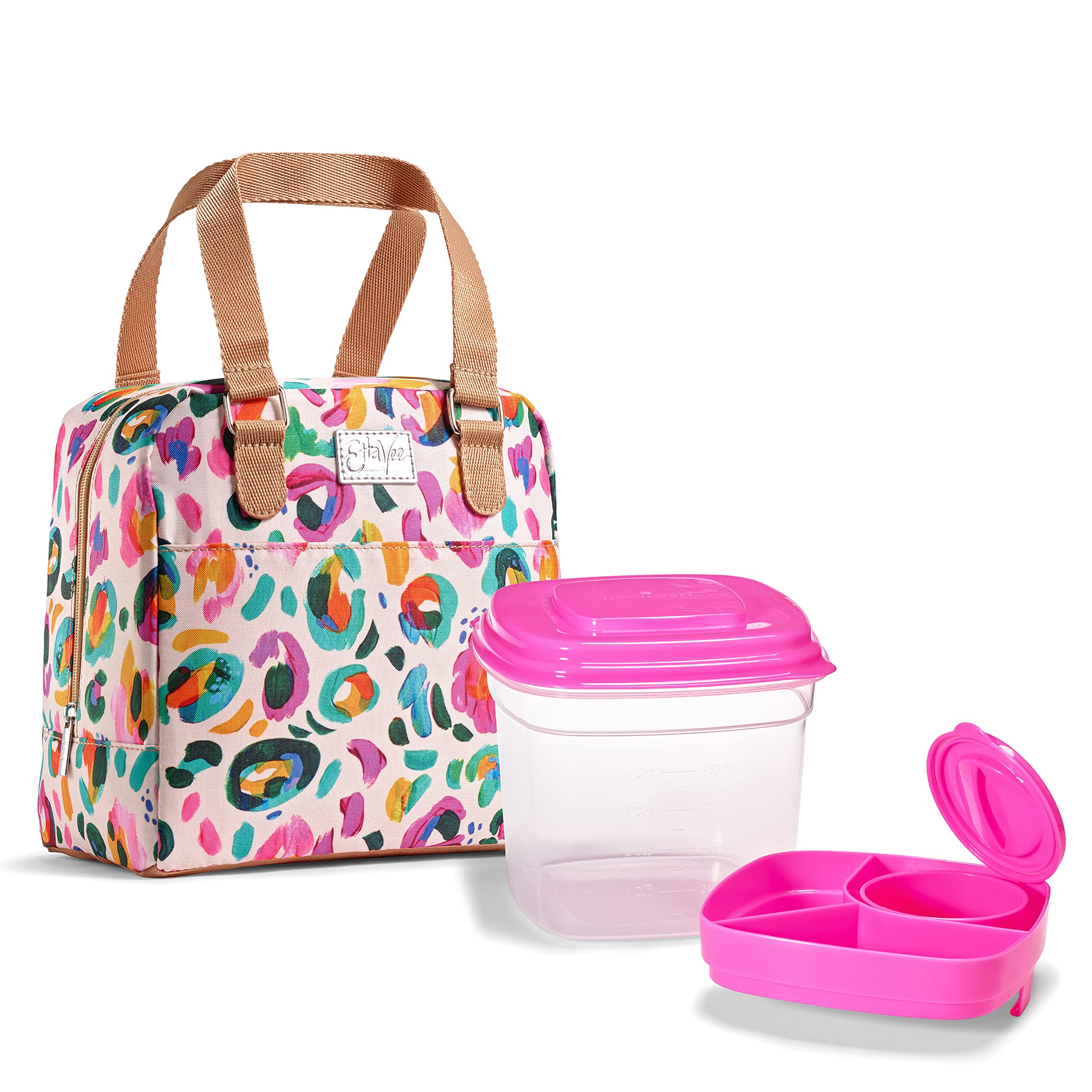 Bolsa De Almuerzo Fit & Fresh Minneola Blush Leopard Para Mujer - Venta Internacional.