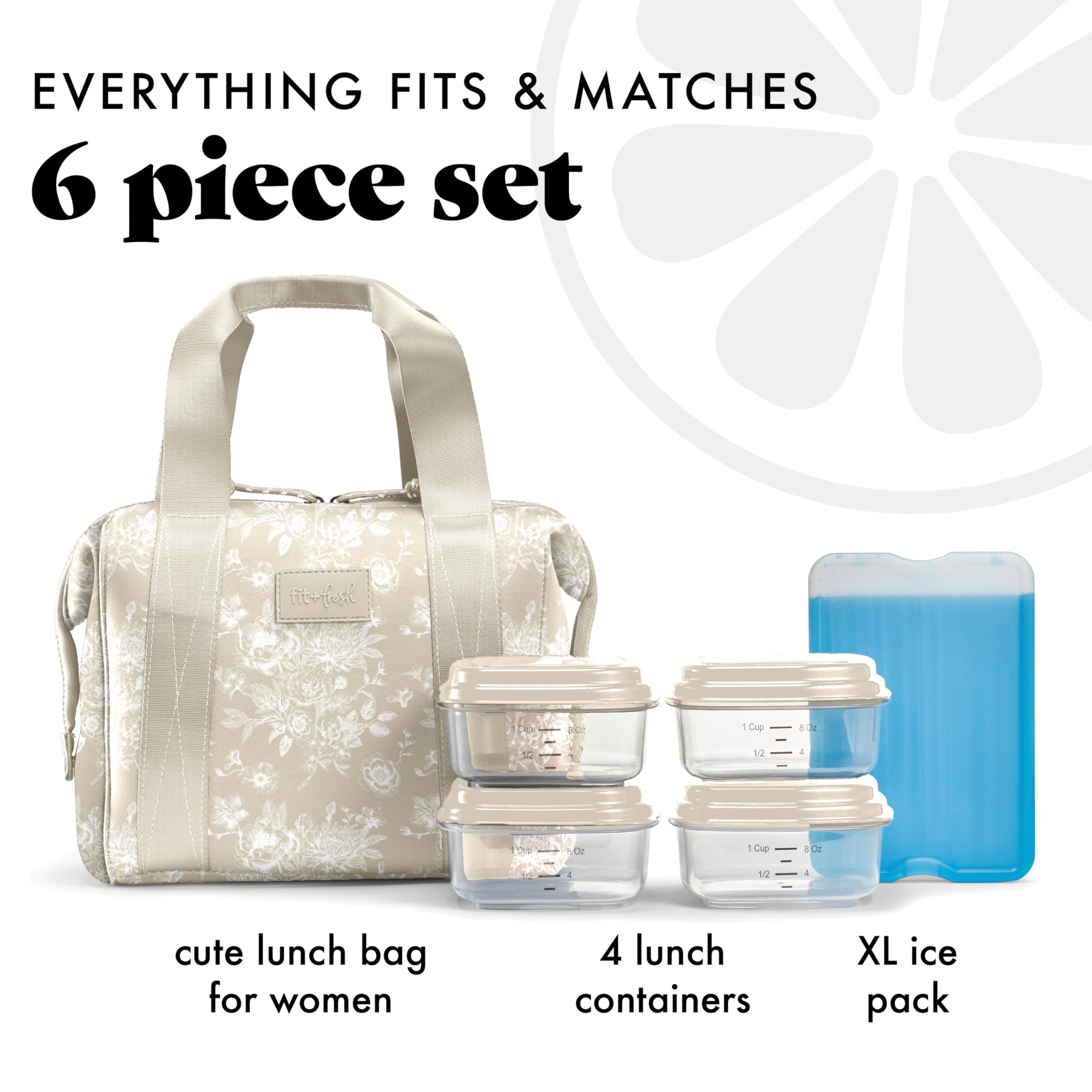 Foto 3 pulgar | Bolsa De Almuerzo Fit & Fresh De Neopreno Remi Para Mujer Con Contenedores - Venta Internacional.