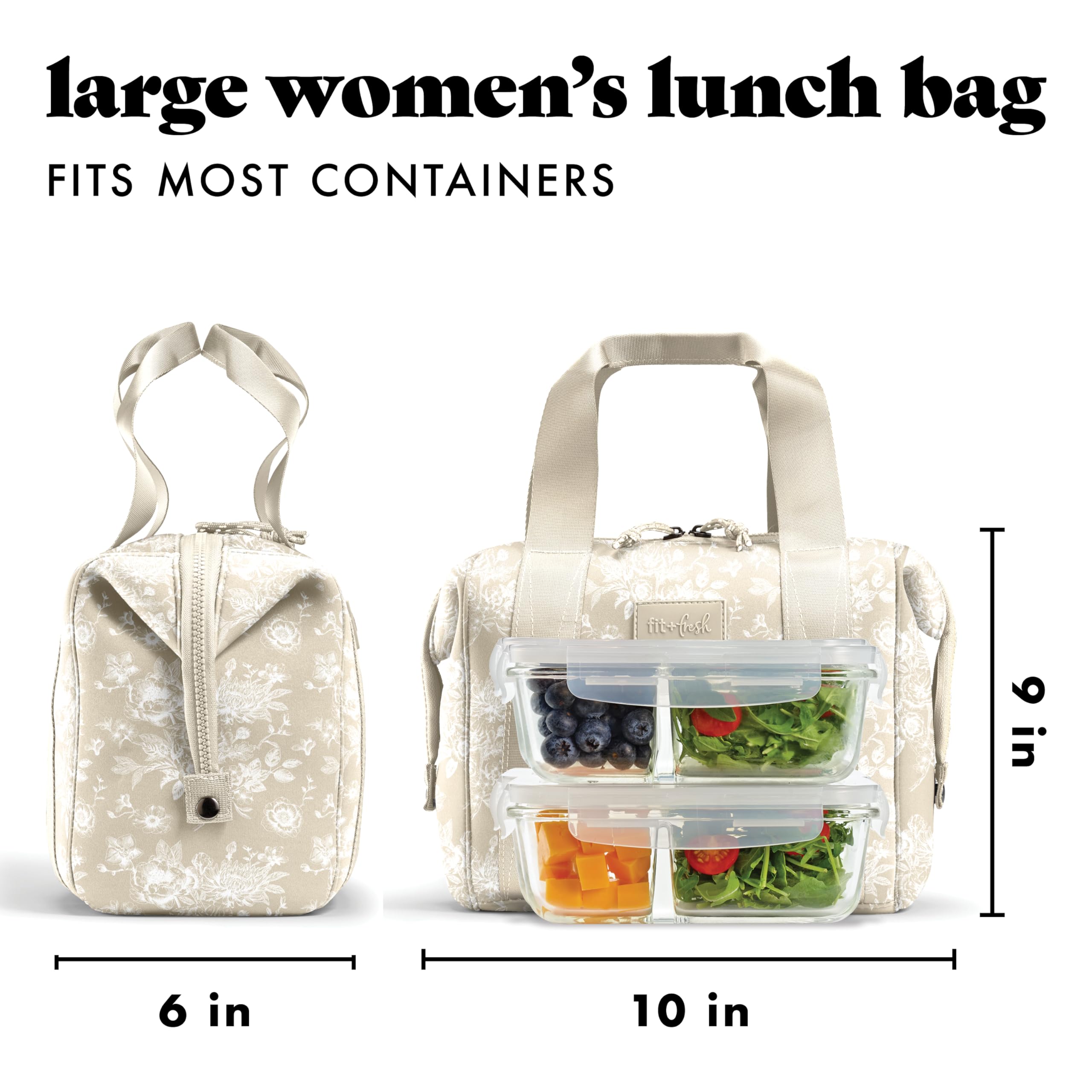Foto 6 pulgar | Bolsa De Almuerzo Fit & Fresh De Neopreno Remi Para Mujer Con Contenedores - Venta Internacional.