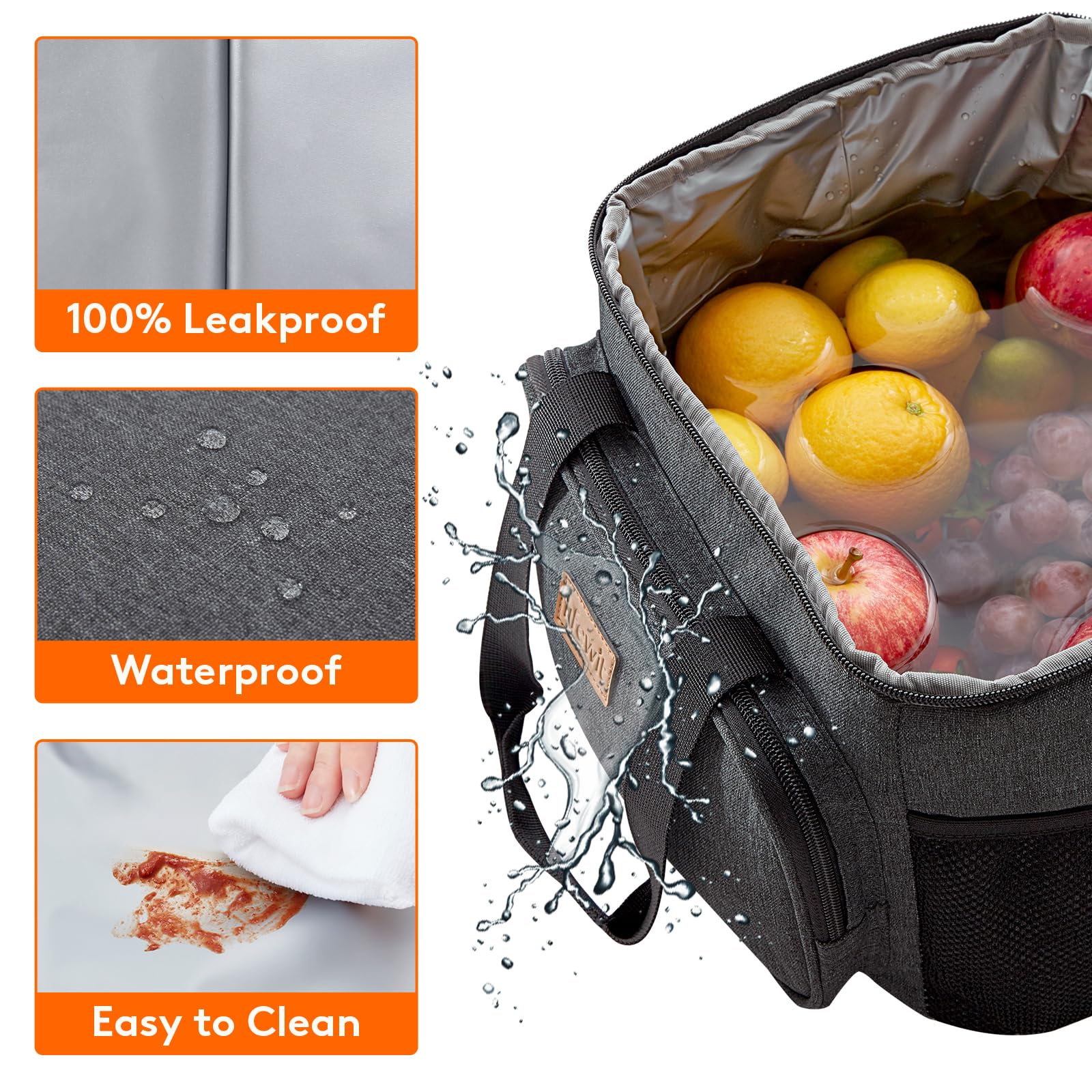 Foto 5 pulgar | Bolsa Térmica Lifewit, Plegable, Aislante, 24 Litros, Gris Oscuro, 40 Latas - Venta Internacional.