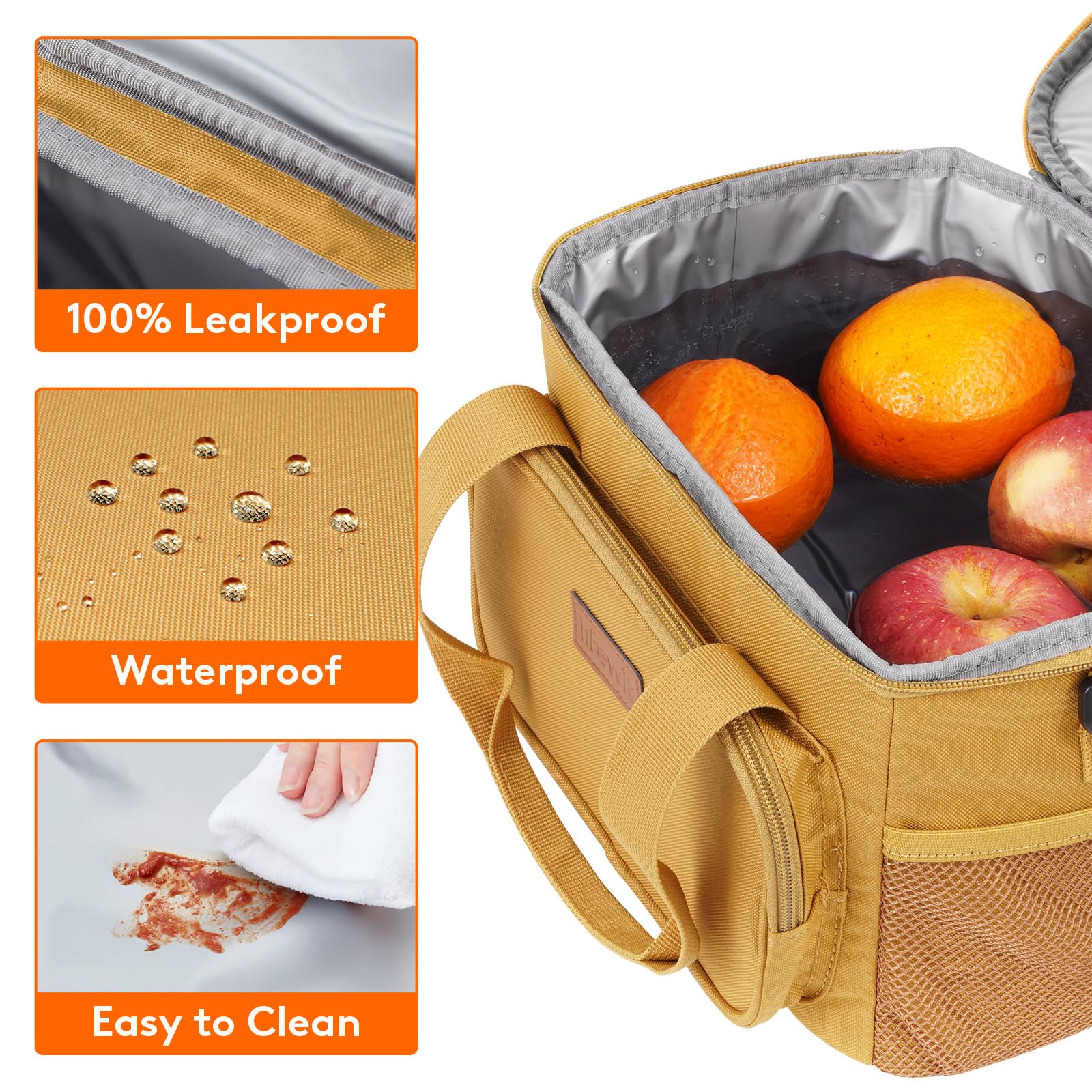 Foto 6 pulgar | Lonchera Lifewit, Tamaño Mediano, Aislante, 8,5 L, Color Marrón, 12 Latas - Venta Internacional.