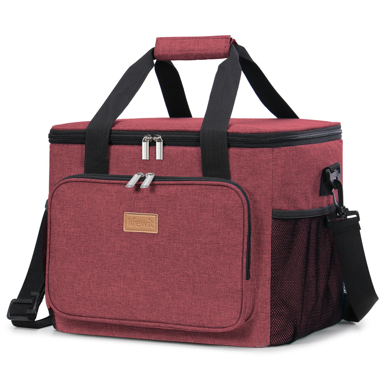 Foto 2 pulgar | Bolsa Térmica Lifewit, Plegable, Aislante, 24 Litros, Color Rojo Vino, 40 Latas - Venta Internacional.