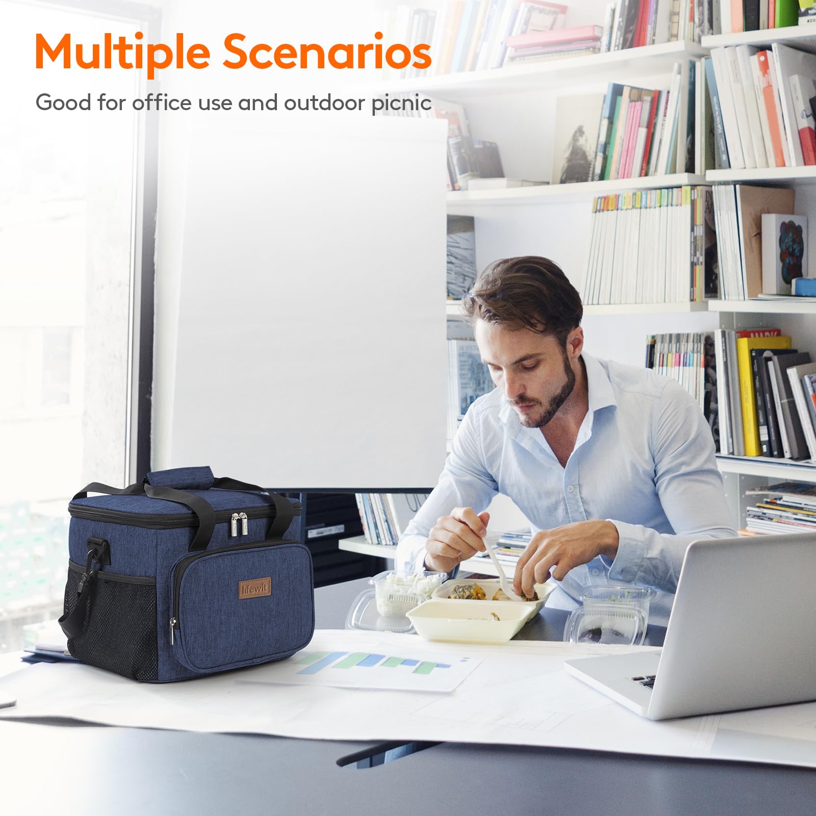 Foto 7 pulgar | Bolsa Térmica Lifewit, Plegable, Aislante, 24 Litros, Color Rojo Vino, 40 Latas - Venta Internacional.