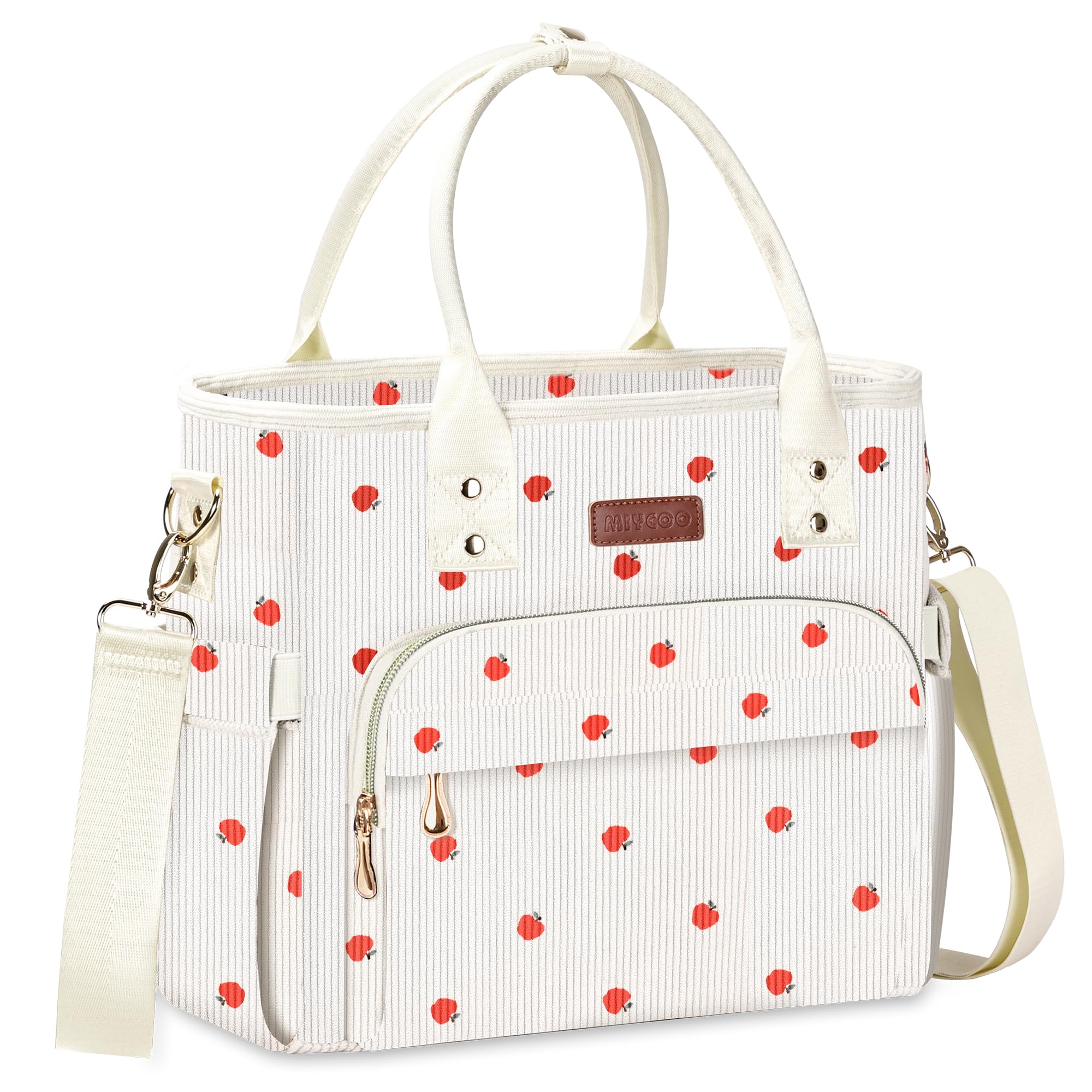 Foto 1 | Bolsa De Almuerzo Miycoo Corduroy Apple, A Prueba De Fugas, Aislante Para Mujer - Venta Internacional.