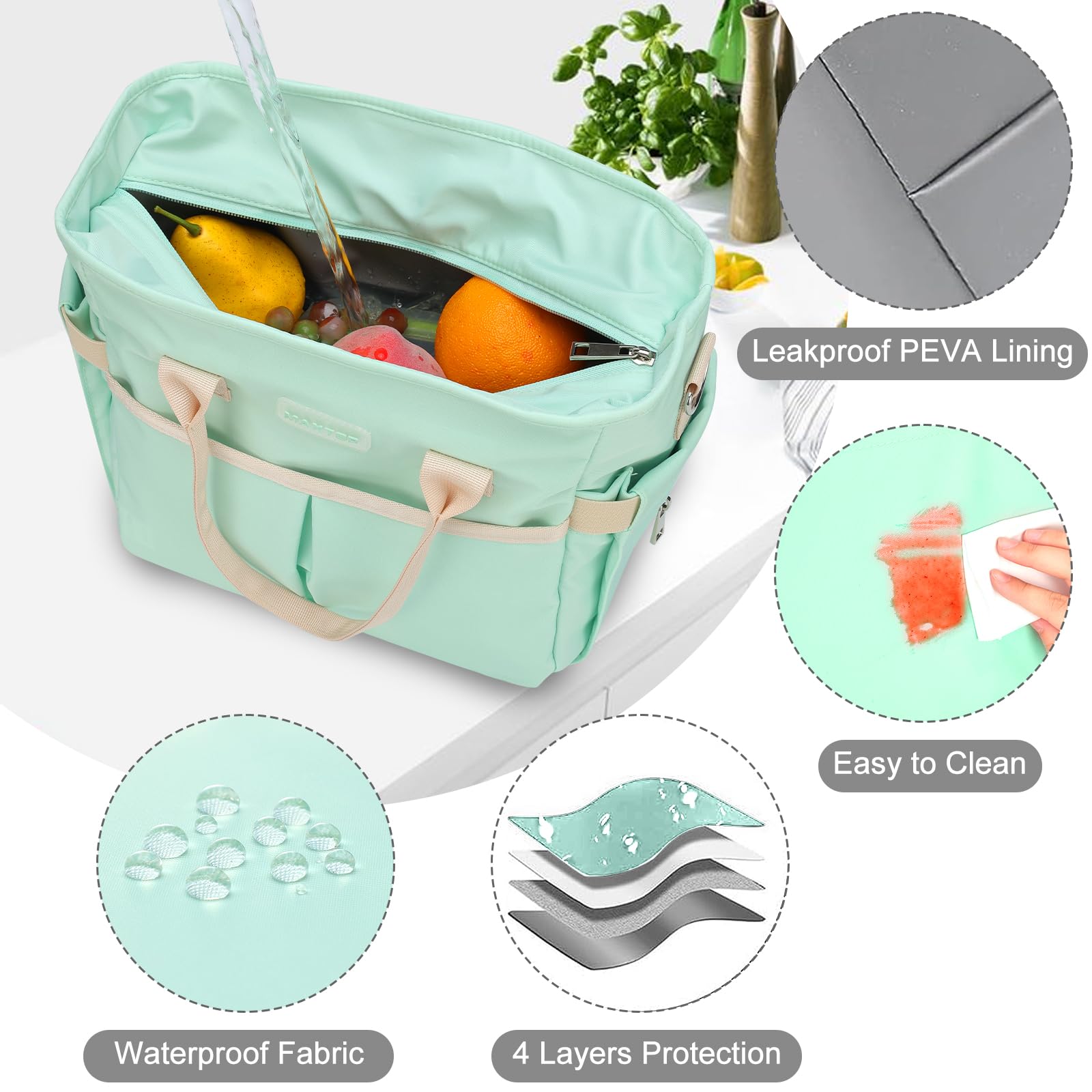 Foto 6 pulgar | Bolsa De Almuerzo Maxtop Para Mujer Con Aislamiento Térmico Y Correa Para El Hombro - Venta Internacional.