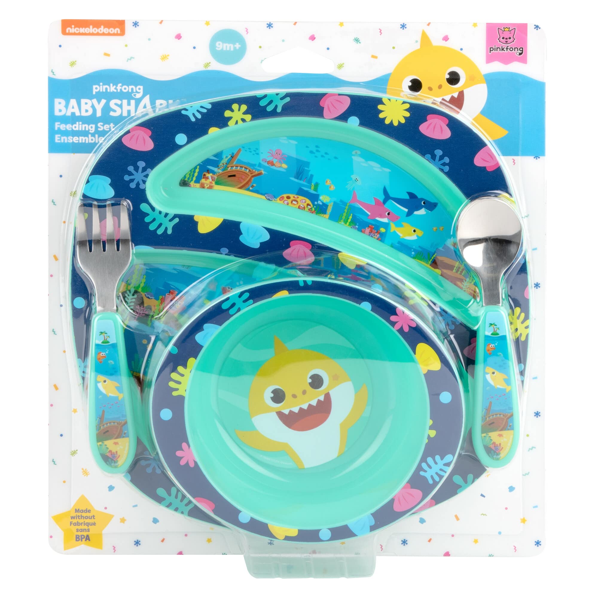 Foto 7 pulgar | Juego De Vajilla The First Years Baby Shark, 4 Piezas, Azul - Venta Internacional.