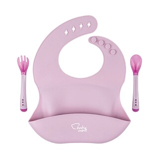 Foto 2 | Set Comidita Baby Mink Bmf01 Rosa(babero Y Set De Cubiertos)