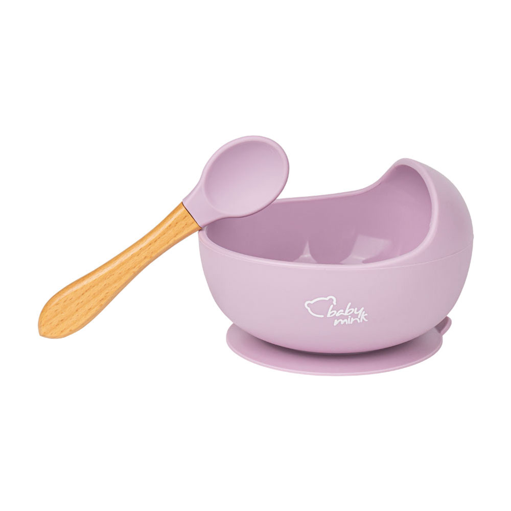 Foto 5 pulgar | Mi Primer Papilla Baby Mink Bmf00 Rosa (tazón Y Cuchara De Silicón)