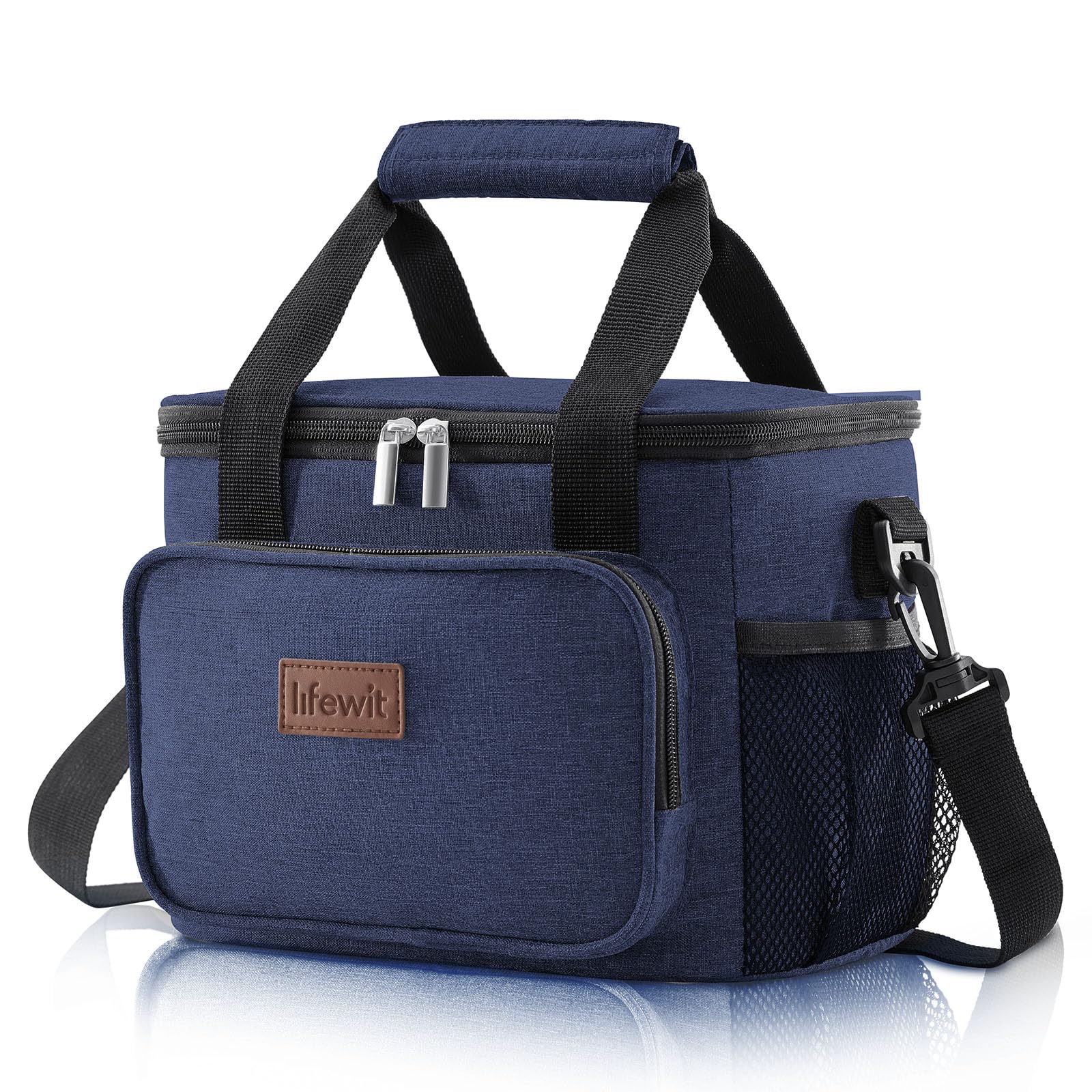 Bolsa De Almuerzo Lifewit, Grande, Aislante, Azul Oscuro, 8,5 L - Venta Internacional.