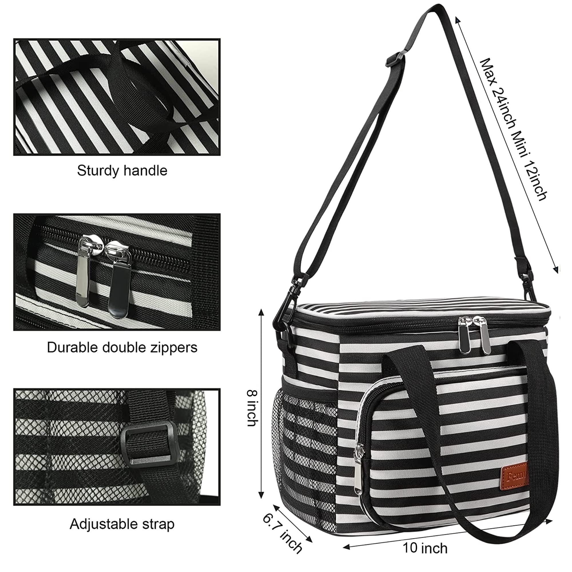 Foto 3 | Bolsa De Almuerzo Femuar Con Aislamiento Para Trabajo, Oficina, Pícnic, 8,5 L, 15 L - Venta Internacional.