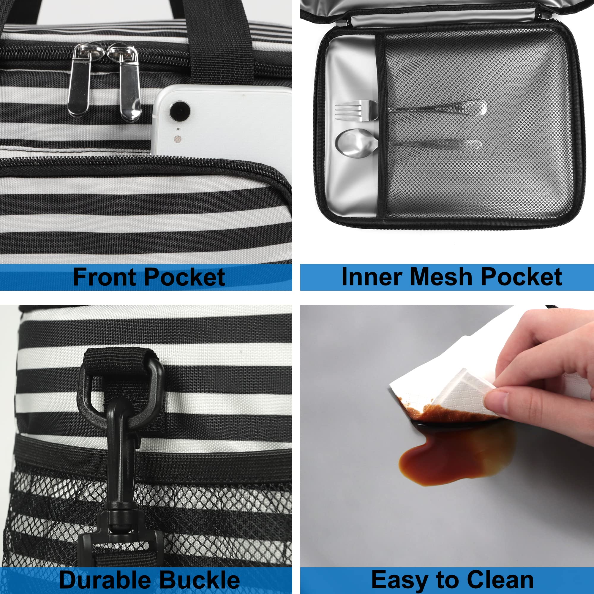 Foto 7 pulgar | Bolsa De Almuerzo Femuar Con Aislamiento Para Trabajo, Oficina, Pícnic, 8,5 L, 15 L - Venta Internacional.