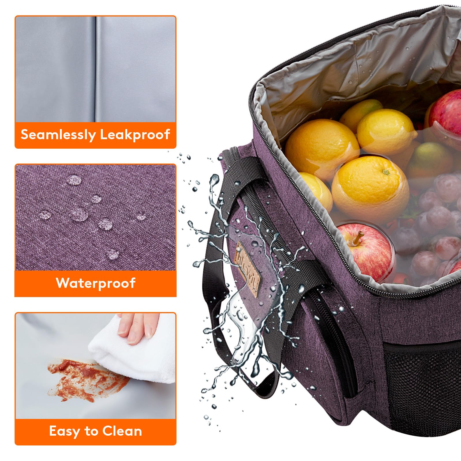 Foto 6 pulgar | Lonchera Lifewit, Grande, Aislante, 15 L, Color Morado - Venta Internacional.