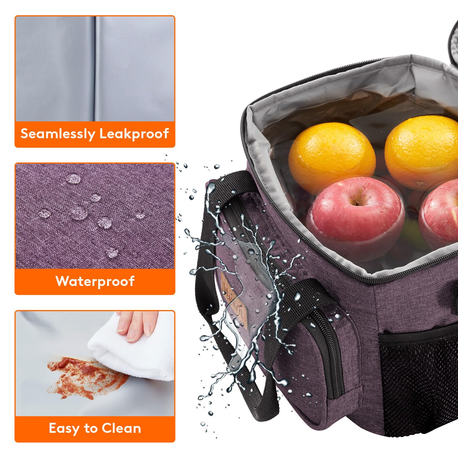 Foto 6 pulgar | Lonchera Lifewit, Grande, Aislante, 9 L, Color Morado - Venta Internacional.