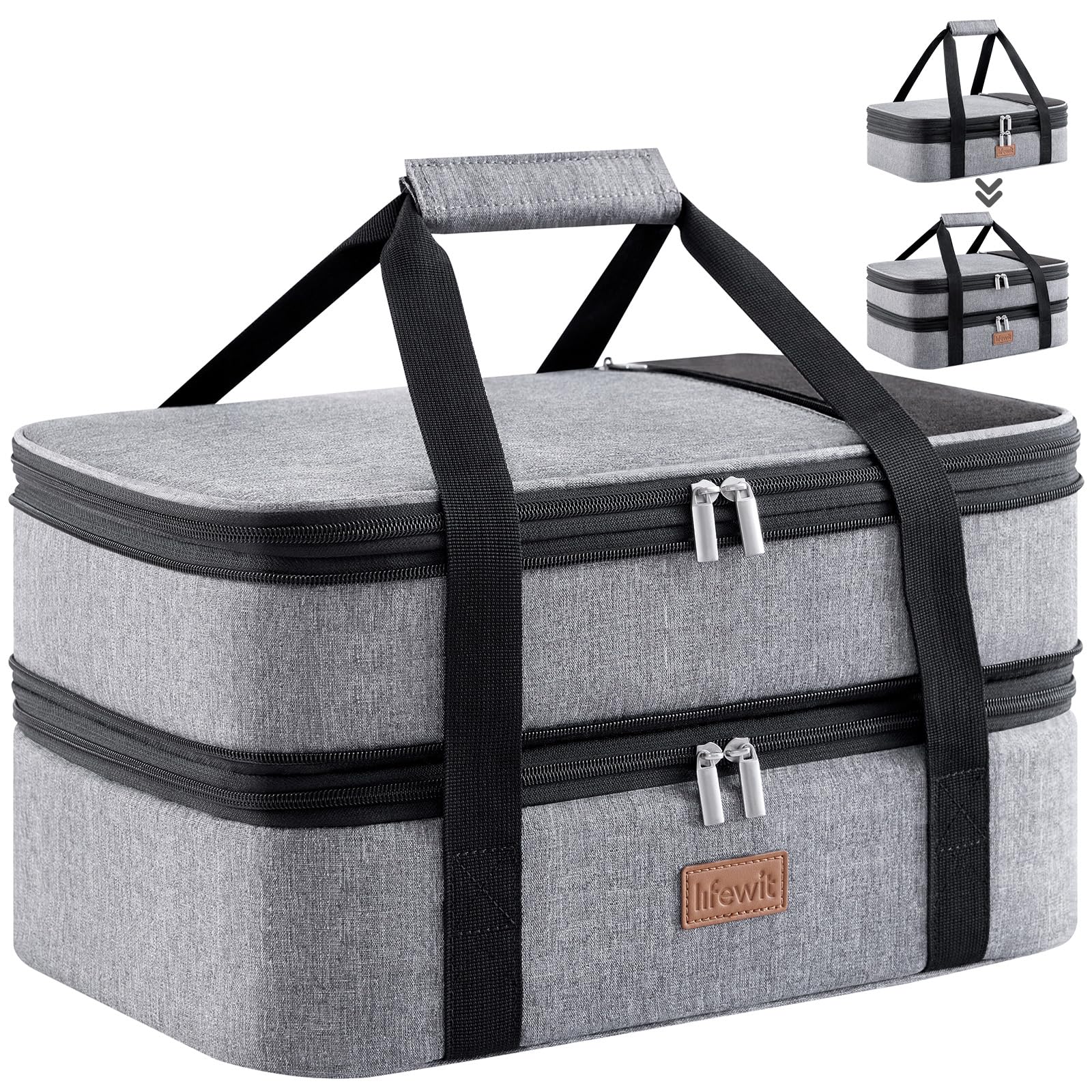 Foto 2 pulgar | Soporte Para Cazuelas Lifewit, Doble Aislante Térmico, Gris, 9 X 13 - Venta Internacional.