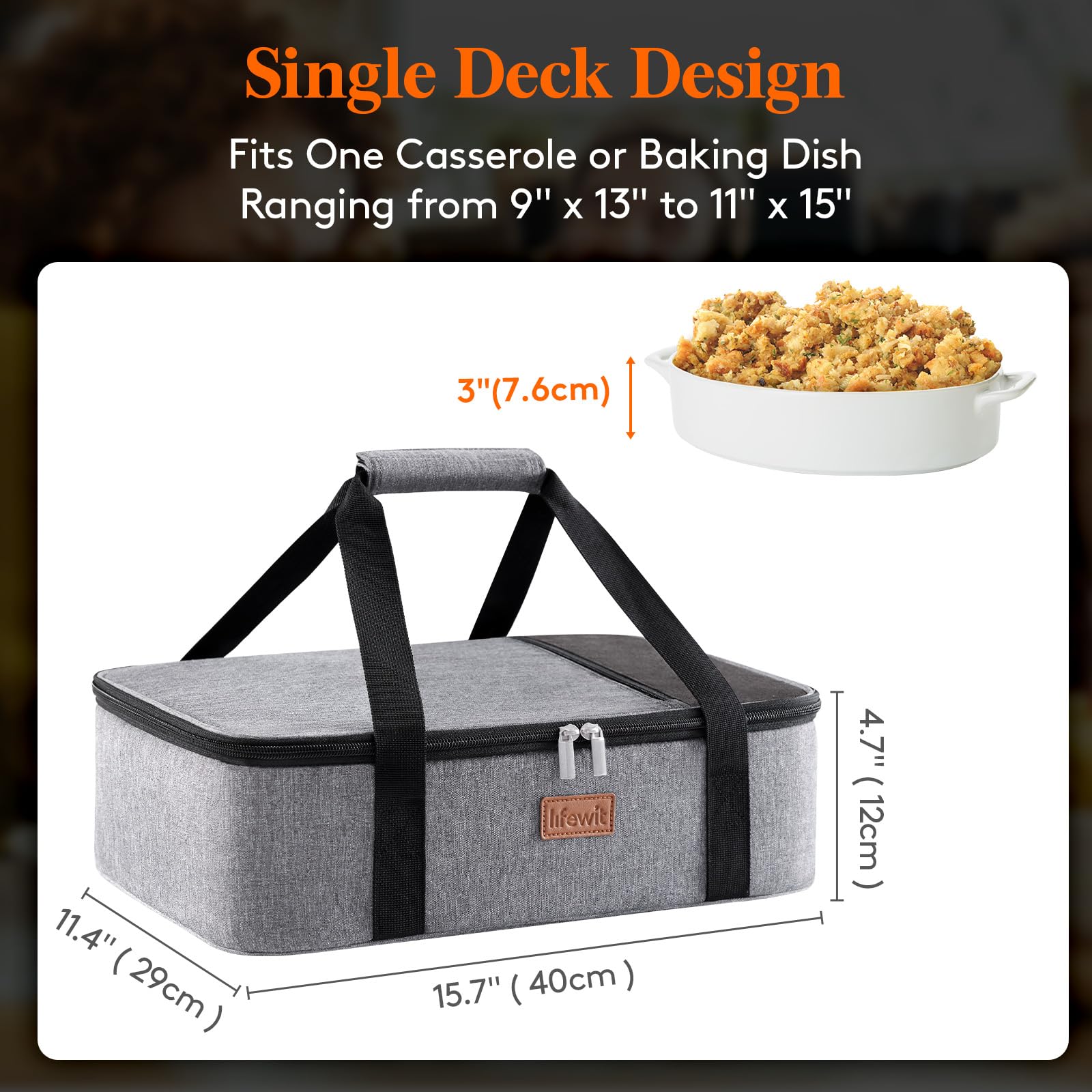 Foto 2 | Cacerola Aislante Lifewit Para Comida Fría Y Caliente, 9 X 13 Cm - Venta Internacional.