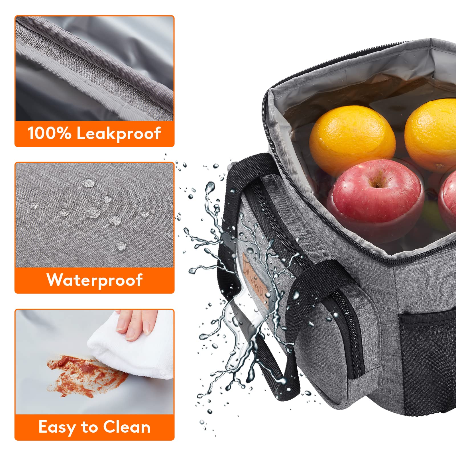 Foto 6 pulgar | Lonchera Lifewit, Grande, Aislante, 9 L, Color Gris - Venta Internacional.