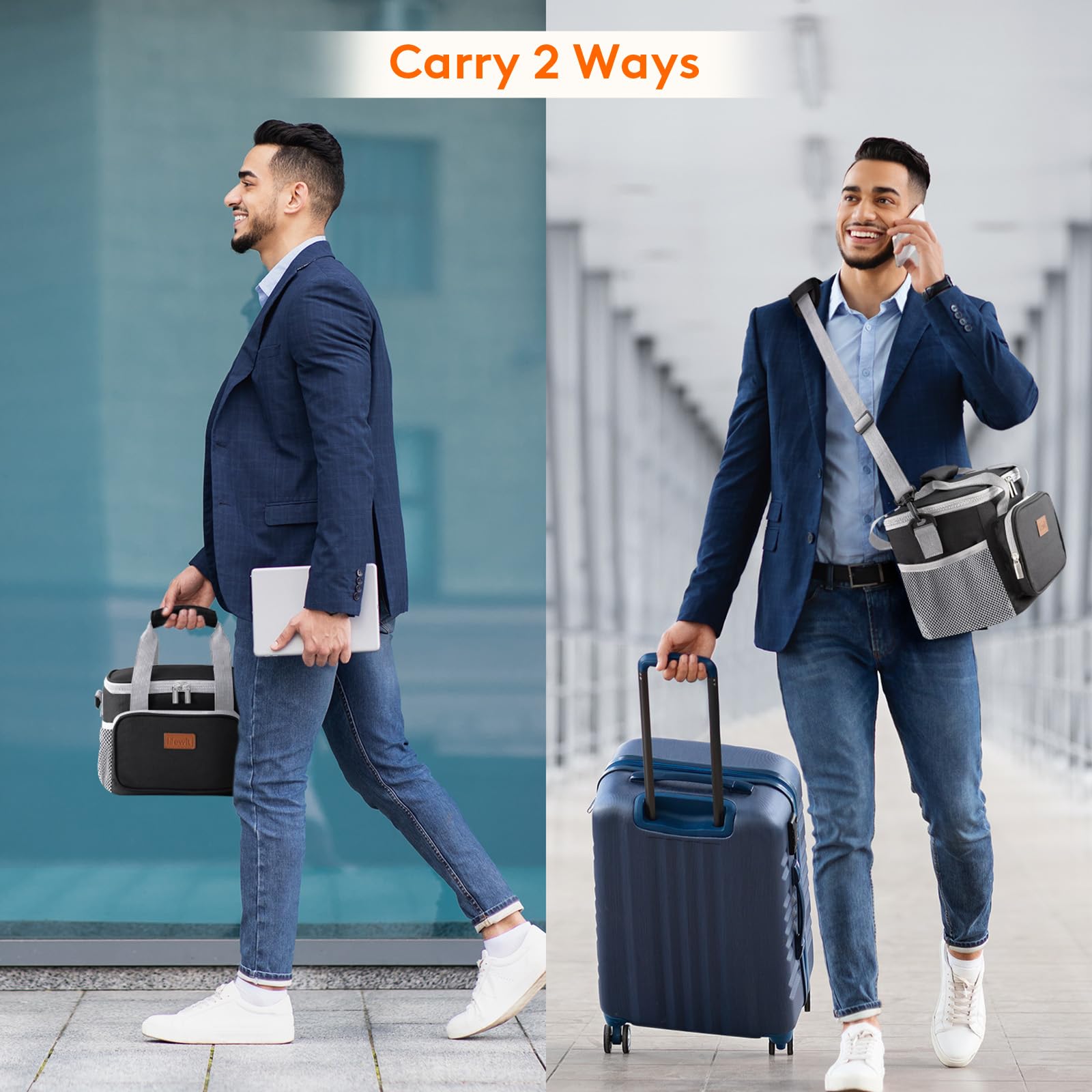 Foto 7 | Lonchera Lifewit Aislante 9 l Gris - Venta Internacional