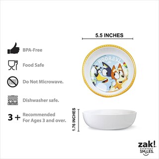Foto 3 | Juego De Vajilla Zak Designs Bluey De 5 Piezas Para Niños Mayores De 3 Años - Venta Internacional.