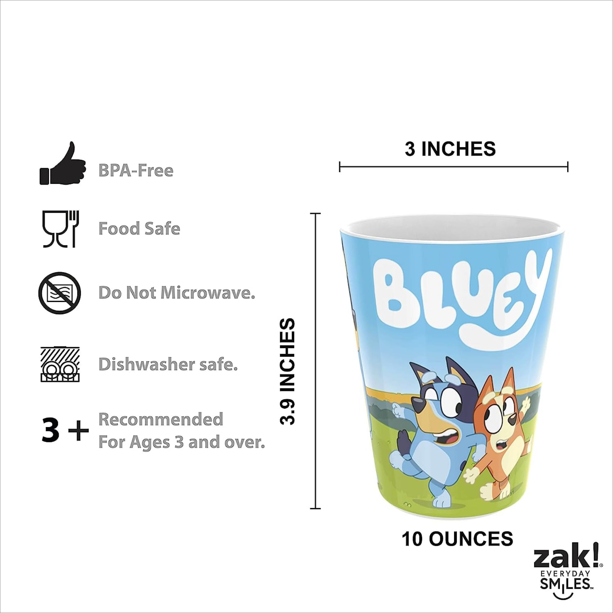Foto 5 pulgar | Juego De Vajilla Zak Designs Bluey De 5 Piezas Para Niños Mayores De 3 Años - Venta Internacional.