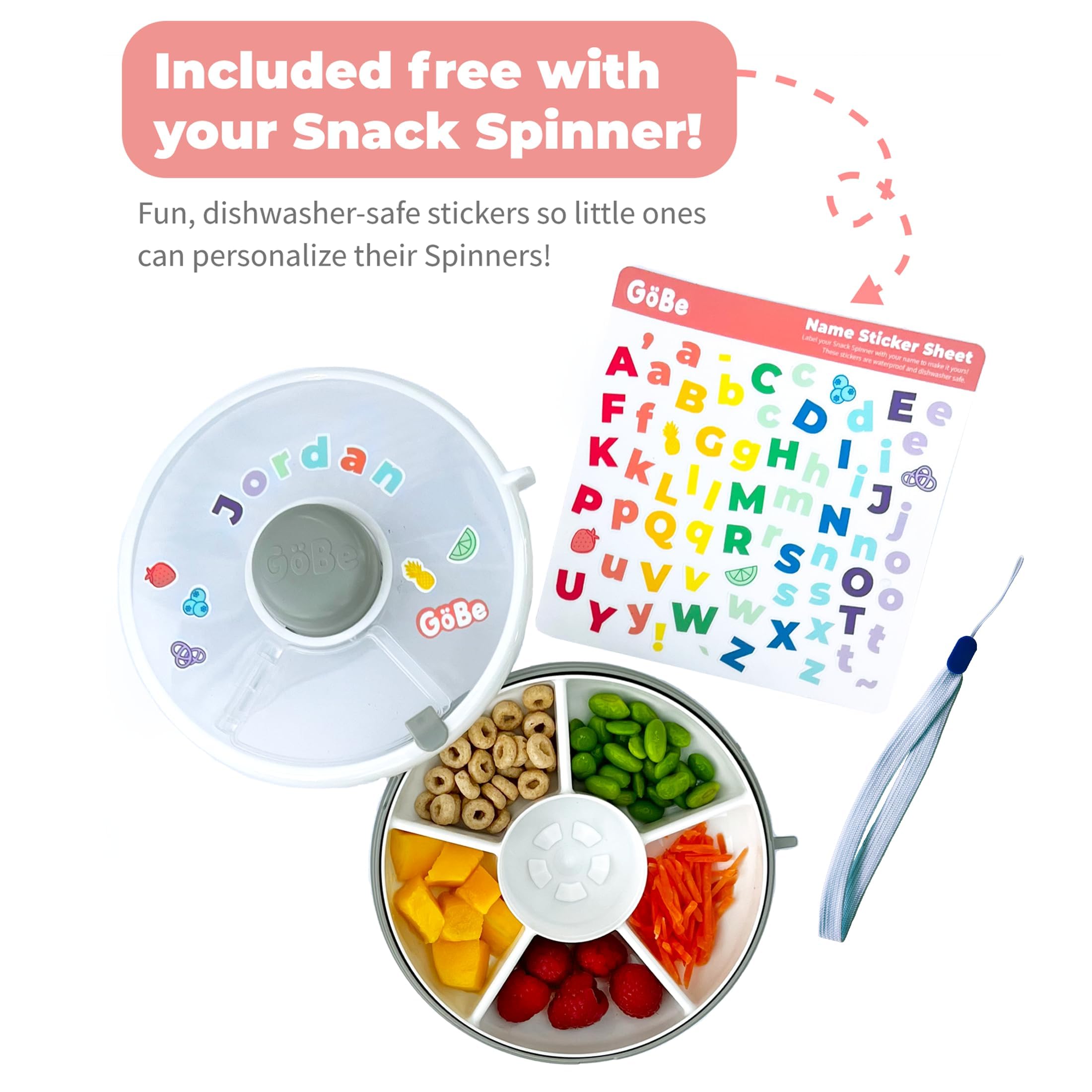 Foto 3 pulgar | Snack Spinner Gobe Kids Original Con Correa De Mano Y Pegatina - Venta Internacional.