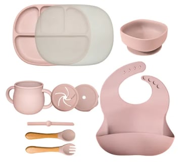 Foto 1 | Juego Xtellar Plato,vaso Y Cubiertos De Silicon Bebe Niño/niña