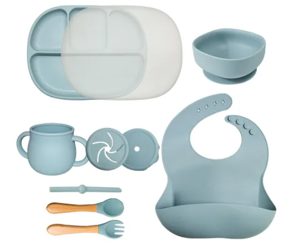 Juego Xtellar Plato,vaso Y Cubiertos De Silicon Bebe Niño/niña