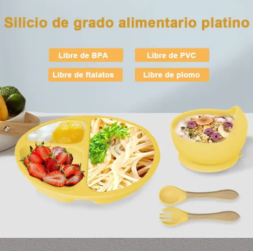 Foto 4 | Juego Xtellar De Alimentación De Silicona Antideslizante Para Bebés