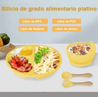 Foto 4 | Juego Xtellar De Alimentación De Silicona Antideslizante Para Bebés