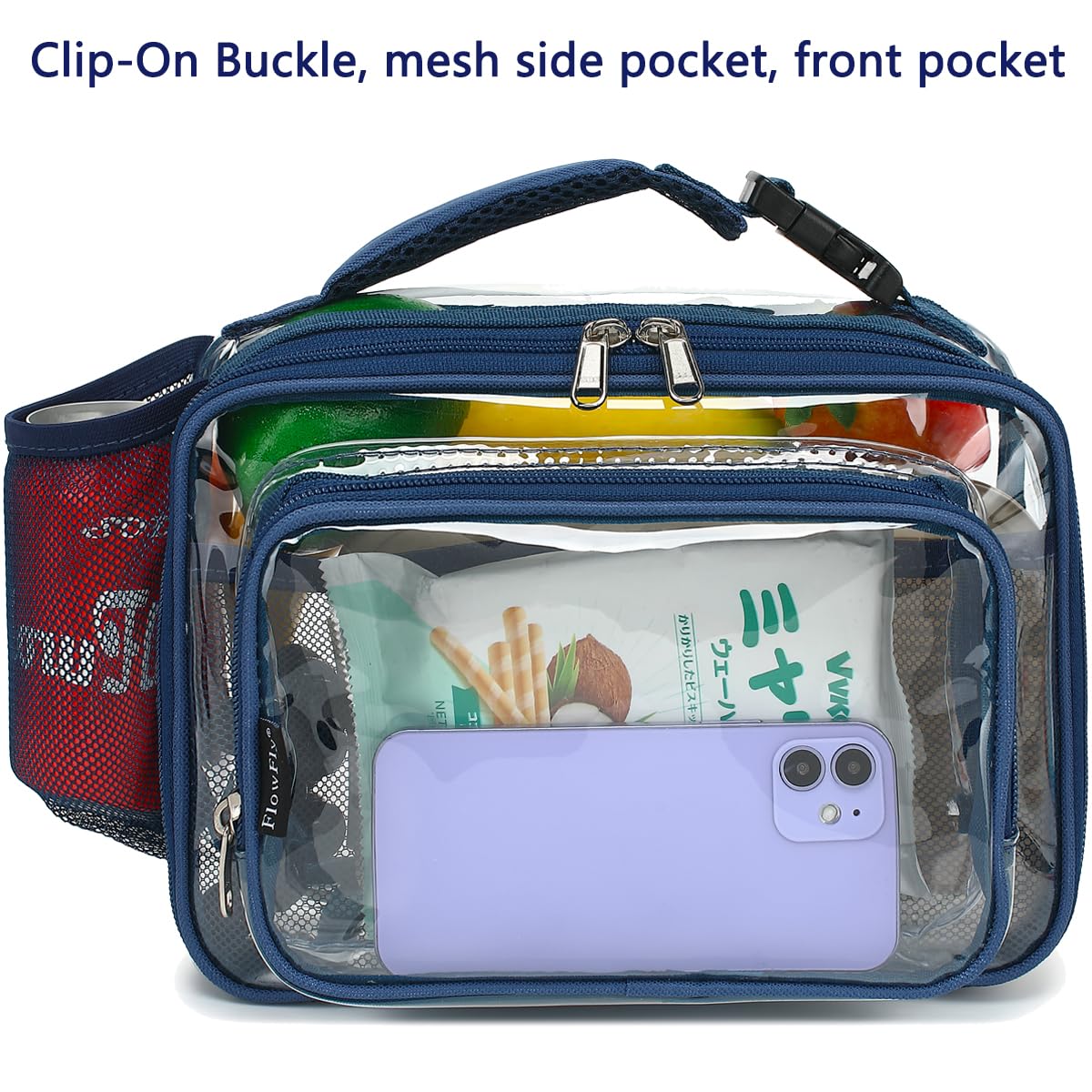 Foto 2 | Lonchera Flowfly Kids Clear #cyan Con Aislamiento Térmico Para Niños De Más De 3 Años - Venta Internacional.