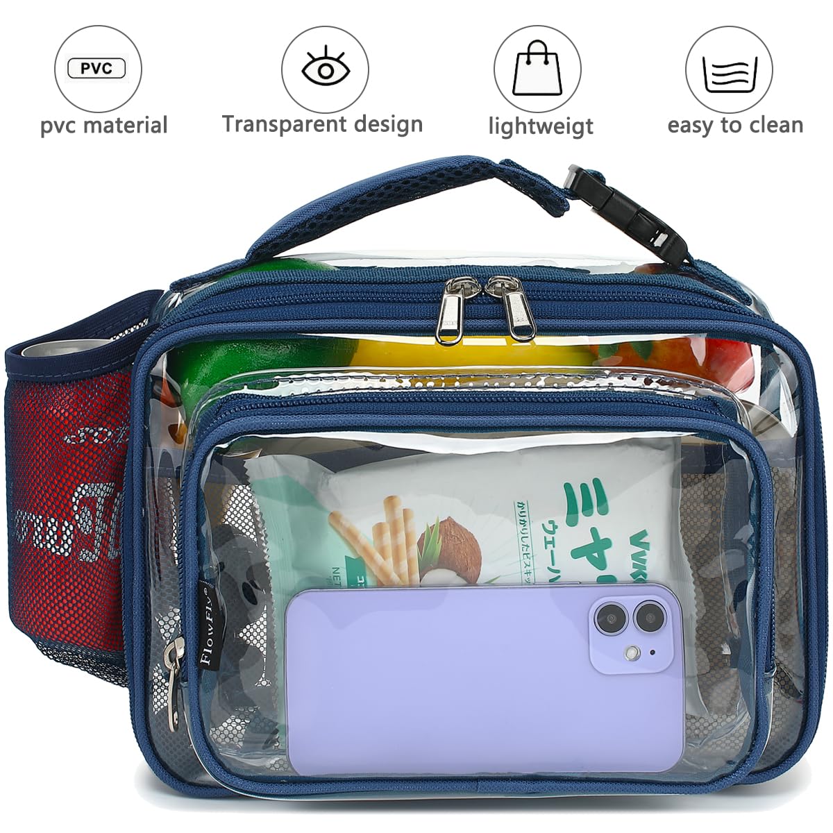 Foto 5 | Lonchera Flowfly Kids Clear #cyan Con Aislamiento Térmico Para Niños De Más De 3 Años - Venta Internacional.