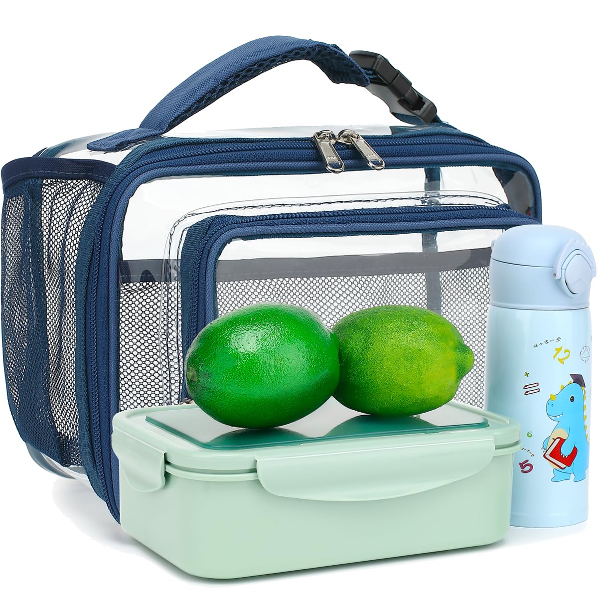 Foto 7 | Lonchera Flowfly Kids Clear #cyan Con Aislamiento Térmico Para Niños De Más De 3 Años - Venta Internacional.