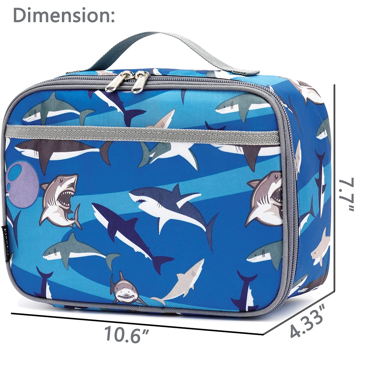 Foto 3 | Lonchera Flowfly Kids, Bolsa Blanda Aislante Mini Cooler Shark - Venta Internacional.