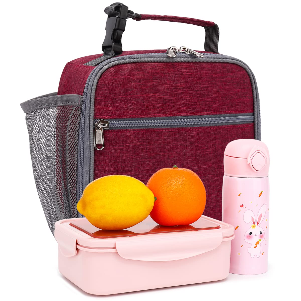 Foto 8 pulgar | Lonchera Flowfly Kids, Bolsa Blanda Aislante Para Niños, Roja Para Más De 3 Años - Venta Internacional.