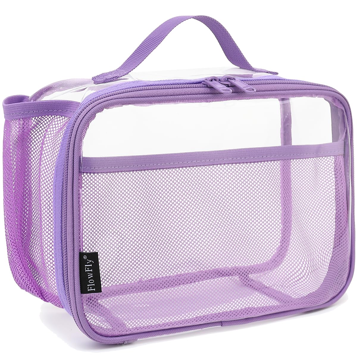 Lonchera Flowfly, Bolsa Blanda Aislante, Pequeña, Transparente, Violeta - Venta Internacional.