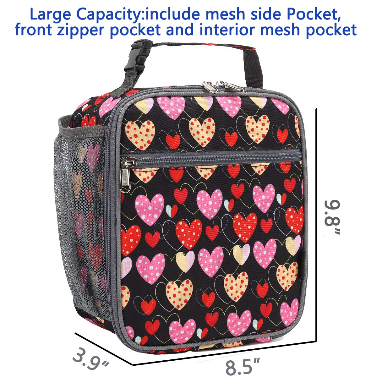 Foto 3 | Fiambrera Flowfly Kids, Bolsa Blanda Aislante, Con Forma De Corazón - Venta Internacional.