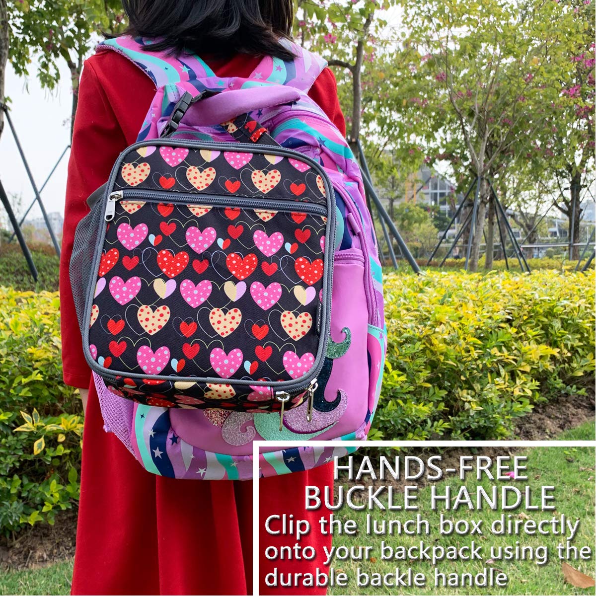 Foto 7 pulgar | Fiambrera Flowfly Kids, Bolsa Blanda Aislante, Con Forma De Corazón - Venta Internacional.