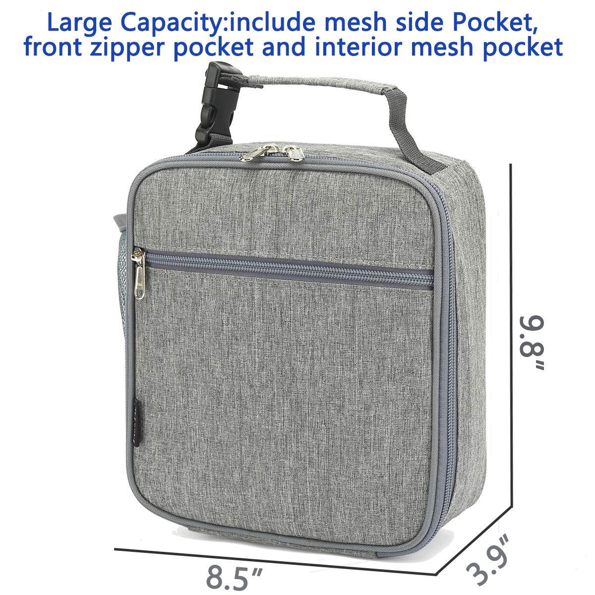 Foto 4 pulgar | Lonchera Flowfly Para Niños, Bolsa Blanda Aislante, Color Gris Jaspeado - Venta Internacional.