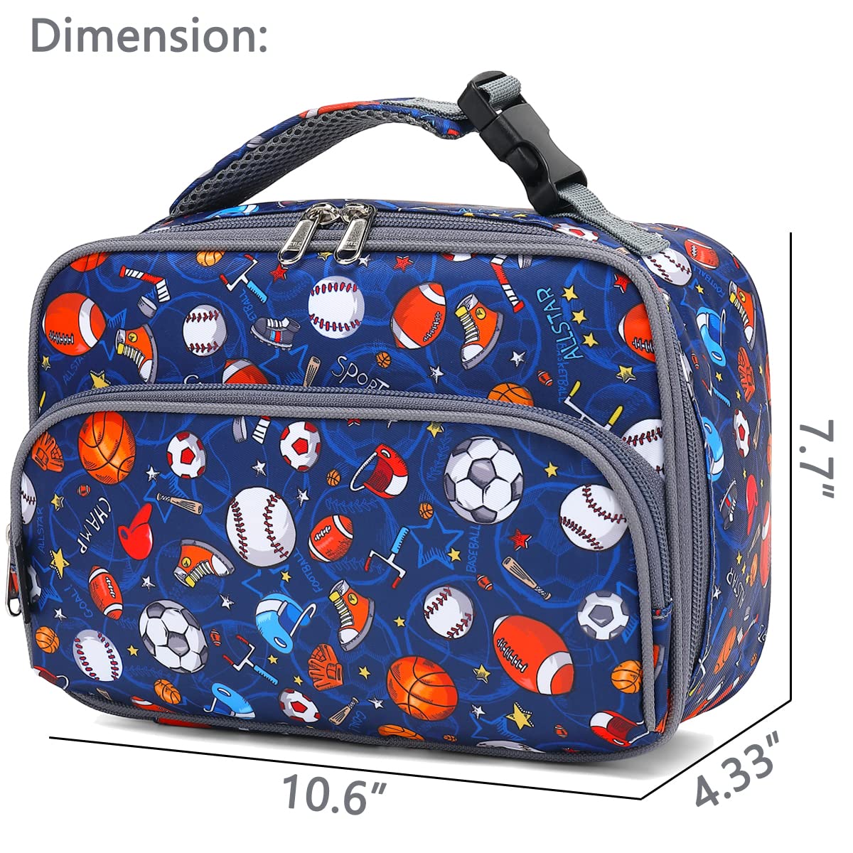 Foto 3 | Lonchera Flowfly Kids Con Aislamiento Térmico Para El Regreso A Clases, Rugby - Venta Internacional.
