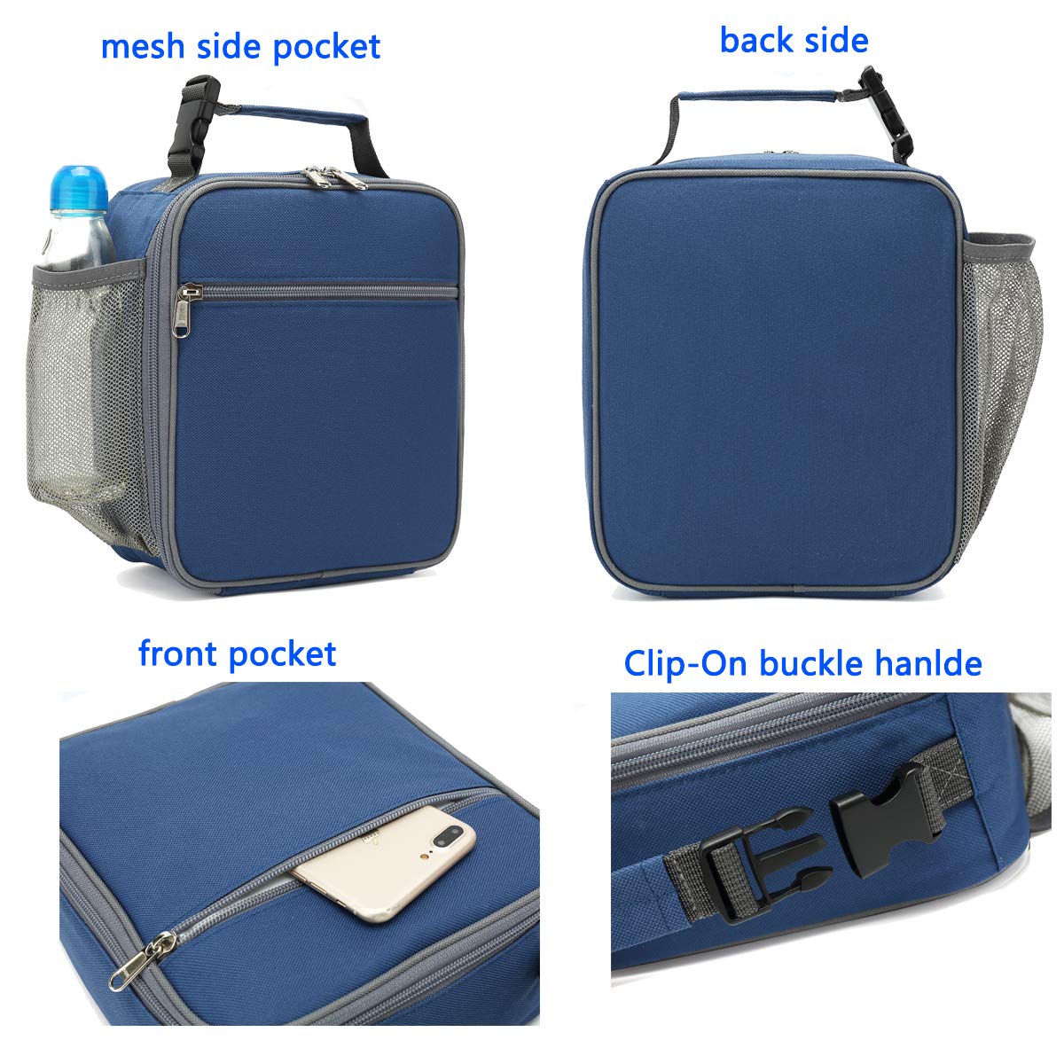 Foto 5 | Lonchera Flowfly Kids, Bolsa Blanda Aislante Pequeña, Color Cian - Venta Internacional.