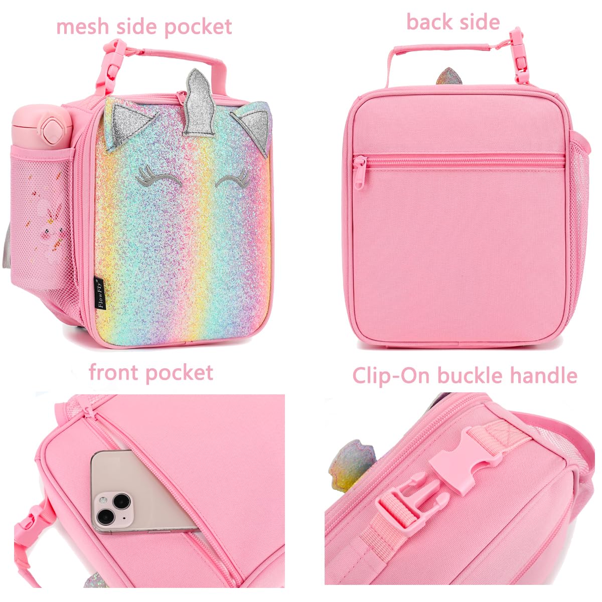 Foto 5 pulgar | Lonchera Flowfly Kids, Bolsa Blanda Aislante Para La Escuela - Venta Internacional.