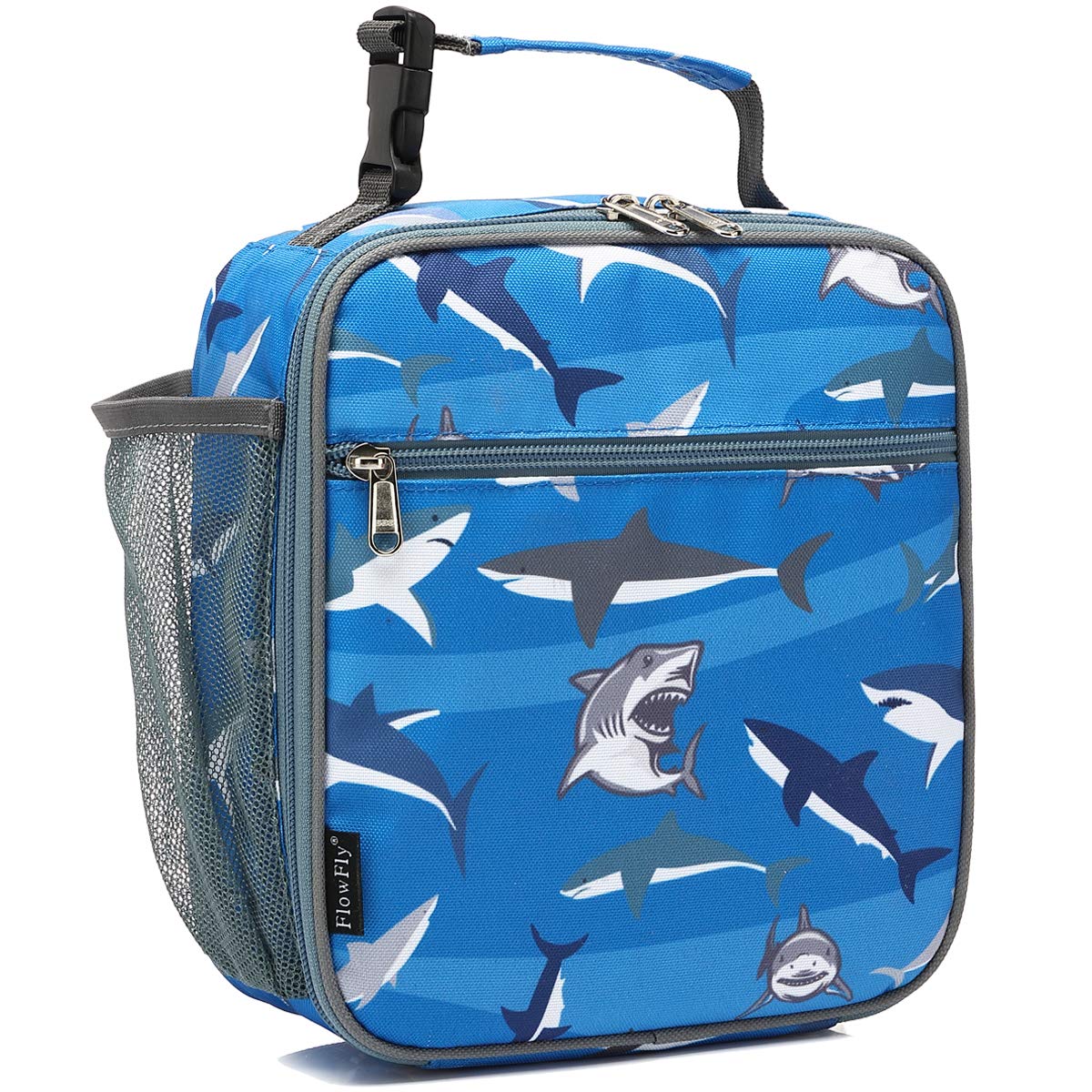 Foto 2 pulgar | Lonchera Flowfly Kids, Bolsa Blanda Aislante Mini Cooler Shark - Venta Internacional.