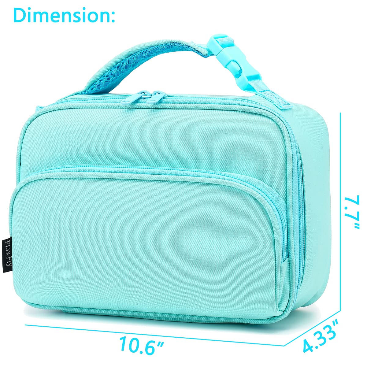 Foto 4 pulgar | Lonchera Flowfly Para Niños, Bolsa Blanda Aislante Pequeña, Azul - Venta Internacional.