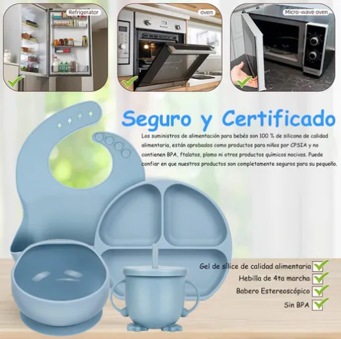 Foto 4 | Set de Vajilla Silicona para Bebé