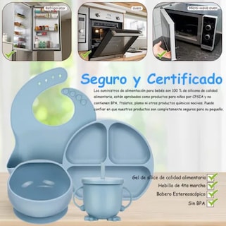 Foto 4 | Set de Vajilla Silicona para Bebé