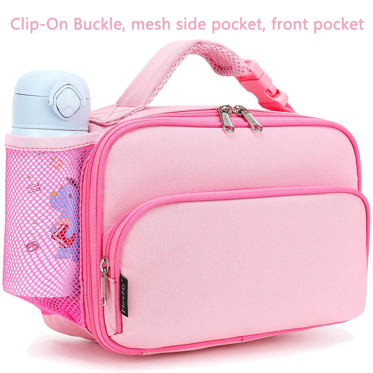 Foto 3 pulgar | Lunch Box Flowfly Kids, Bolsa Blanda Aislante Rosa Para Más De 3 Años - Venta Internacional.