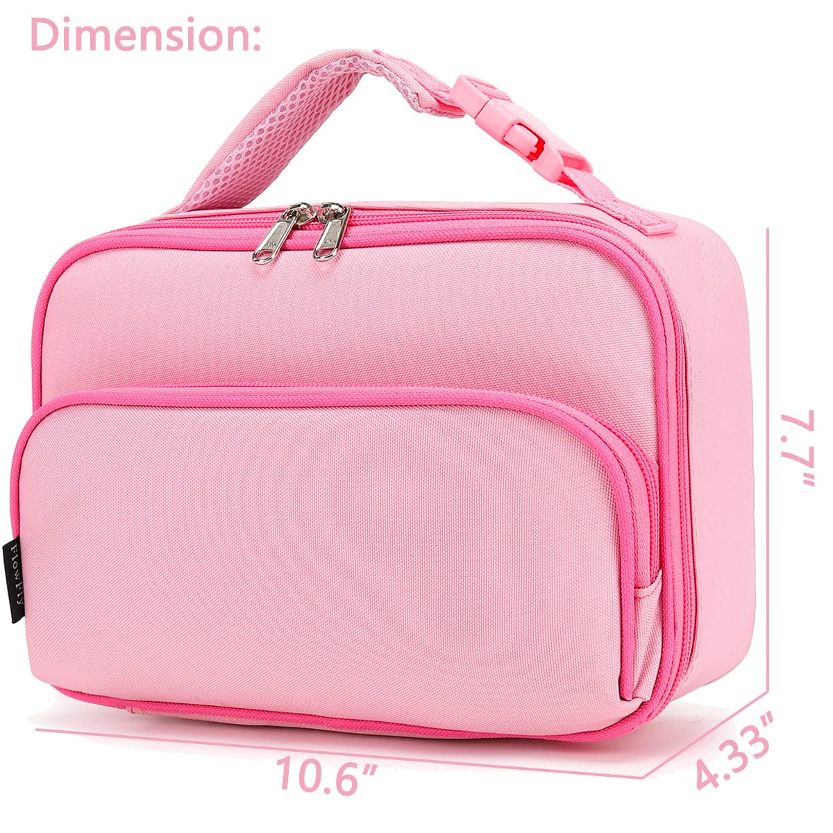 Foto 4 pulgar | Lunch Box Flowfly Kids, Bolsa Blanda Aislante Rosa Para Más De 3 Años - Venta Internacional.