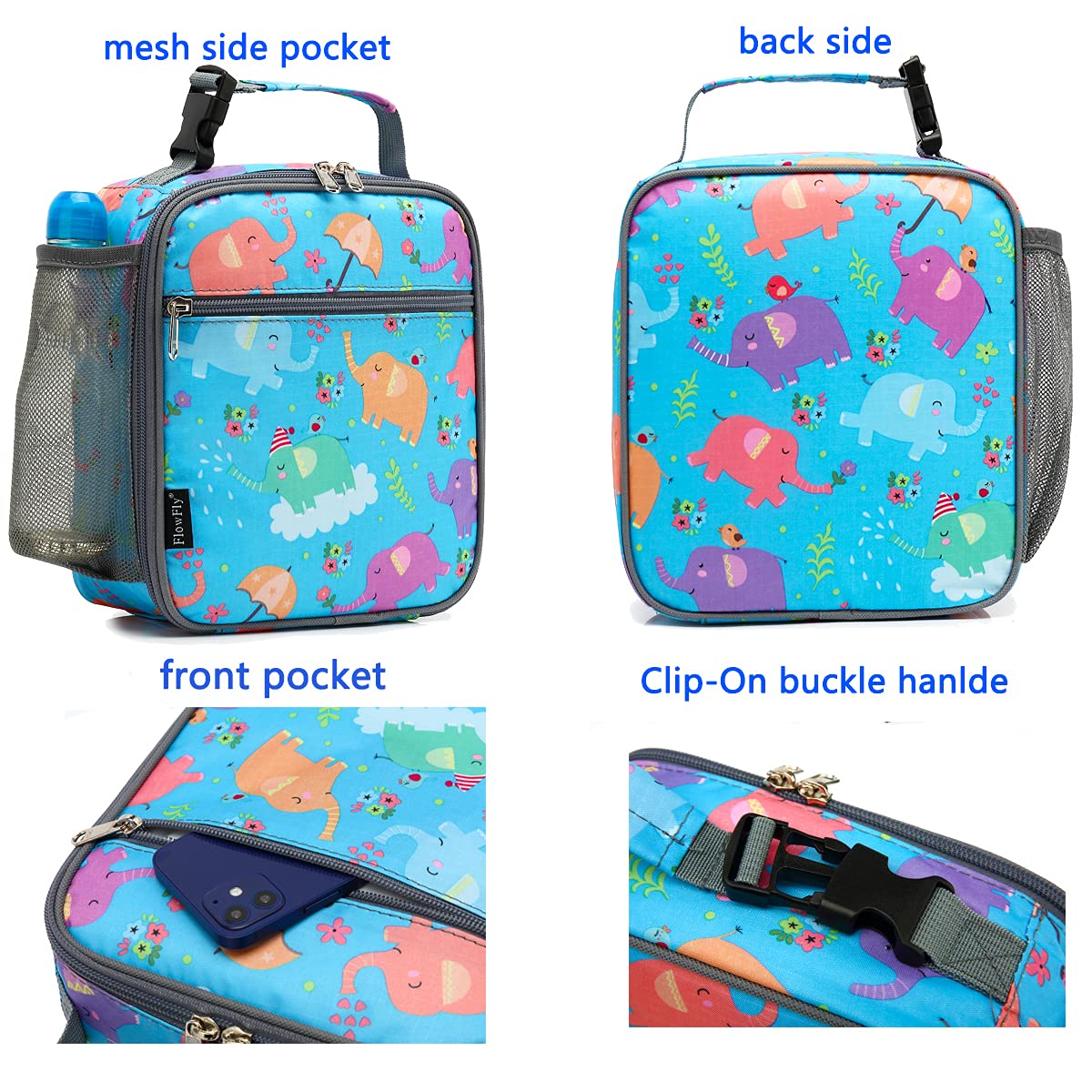 Foto 5 pulgar | Lonchera Flowfly, Bolsa Blanda Aislante, Pequeña Nevera Portátil Para Niños - Venta Internacional.