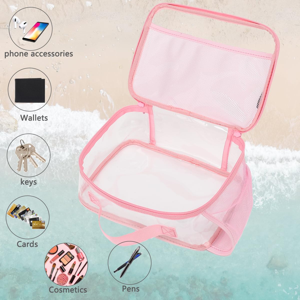 Foto 6 | Lonchera Flowfly, Bolsa Blanda Aislante Para Niños, Color Rosa Transparente - Venta Internacional.